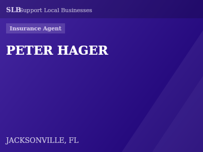 PETER HAGER — Insurance Agent in JACKSONVILLE, FL