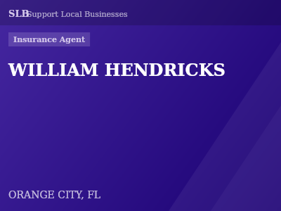 WILLIAM HENDRICKS — Insurance Agent in ORANGE CITY, FL