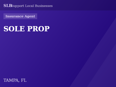 SOLE PROP — Insurance Agent in TAMPA, FL