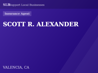SCOTT R. ALEXANDER — Insurance Agent in VALENCIA, CA