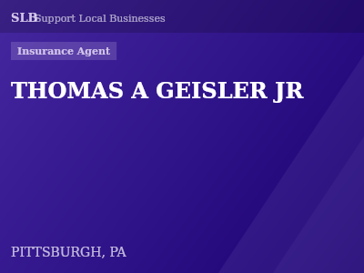 THOMAS A GEISLER JR — Insurance Agent in PITTSBURGH, PA