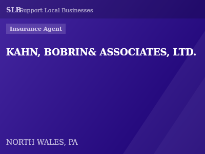 KAHN, BOBRIN& ASSOCIATES, LTD. — Insurance Agent in NORTH WALES, PA