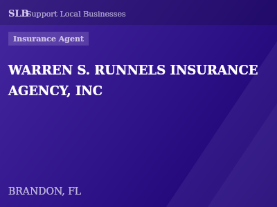 WARREN S. RUNNELS INSURANCE AGENCY, INC — Insurance Agent in BRANDON, FL
