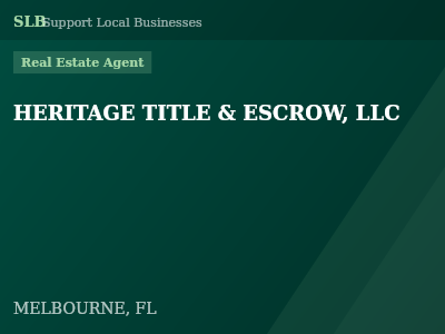 HERITAGE TITLE & ESCROW, LLC — Real Estate Agent in MELBOURNE, FL