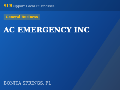 AC EMERGENCY INC — General Business in BONITA SPRINGS, FL