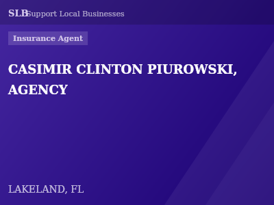 CASIMIR CLINTON PIUROWSKI, AGENCY — Insurance Agent in LAKELAND, FL