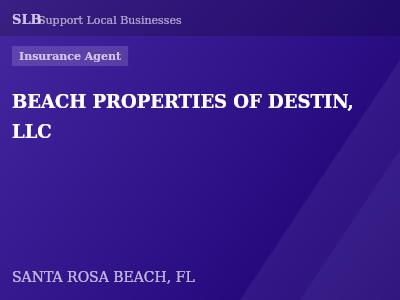 BEACH PROPERTIES OF DESTIN, LLC — Insurance Agent in SANTA ROSA BEACH, FL