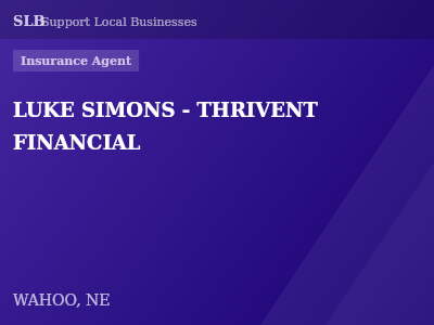 LUKE SIMONS - THRIVENT FINANCIAL — Insurance Agent in WAHOO, NE