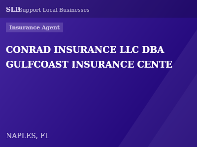 CONRAD INSURANCE LLC DBA GULFCOAST INSURANCE CENTE — Insurance Agent in NAPLES, FL