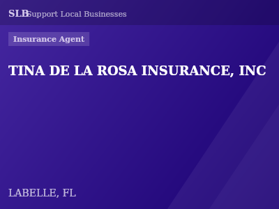 TINA DE LA ROSA INSURANCE, INC — Insurance Agent in LABELLE, FL