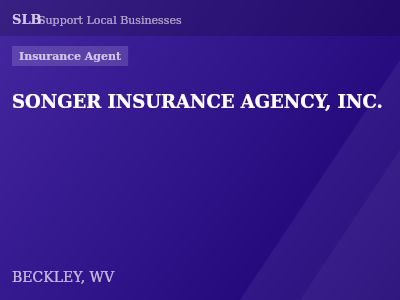 SONGER INSURANCE AGENCY, INC. — Insurance Agent in BECKLEY, WV