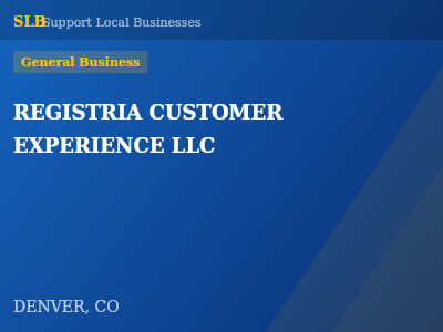 REGISTRIA CUSTOMER EXPERIENCE LLC — General Business in DENVER, CO