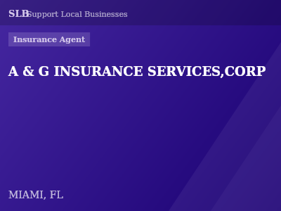 A & G INSURANCE SERVICES,CORP — Insurance Agent in MIAMI, FL