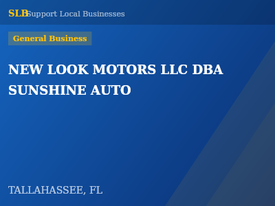 NEW LOOK MOTORS LLC DBA SUNSHINE AUTO — General Business in TALLAHASSEE, FL