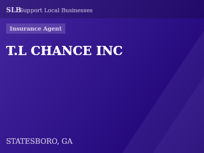 T.L CHANCE INC — Insurance Agent in STATESBORO, GA