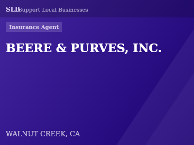 BEERE & PURVES, INC. — Insurance Agent in WALNUT CREEK, CA