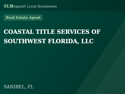 COASTAL TITLE SERVICES OF SOUTHWEST FLORIDA, LLC — Real Estate Agent in SANIBEL, FL