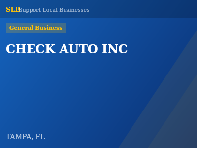 CHECK AUTO INC — General Business in TAMPA, FL