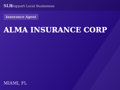 ALMA INSURANCE CORP — Insurance Agent in MIAMI, FL