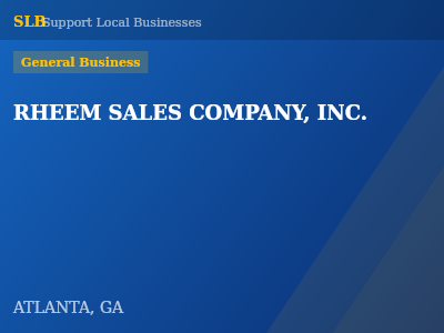 RHEEM SALES COMPANY, INC. — General Business in ATLANTA, GA
