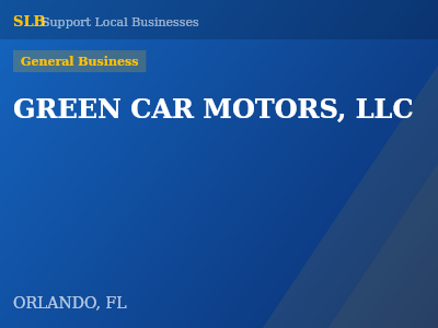 GREEN CAR MOTORS, LLC — General Business in ORLANDO, FL