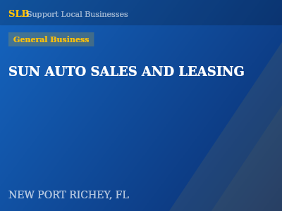 SUN AUTO SALES AND LEASING — General Business in NEW PORT RICHEY, FL