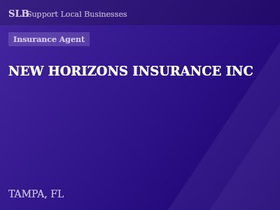 NEW HORIZONS INSURANCE INC — Insurance Agent in TAMPA, FL