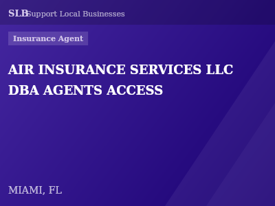 AIR INSURANCE SERVICES LLC DBA AGENTS ACCESS — Insurance Agent in MIAMI, FL