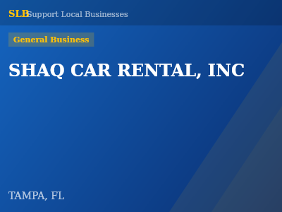 SHAQ CAR RENTAL, INC — General Business in TAMPA, FL