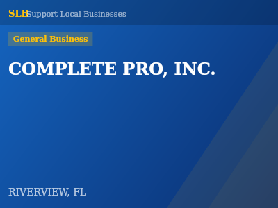 COMPLETE PRO, INC. — General Business in RIVERVIEW, FL