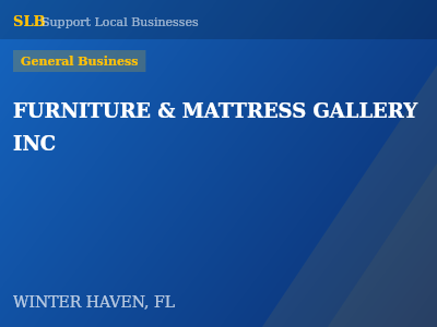 FURNITURE & MATTRESS GALLERY INC — General Business in WINTER HAVEN, FL