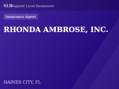RHONDA AMBROSE, INC. — Insurance Agent in HAINES CITY, FL