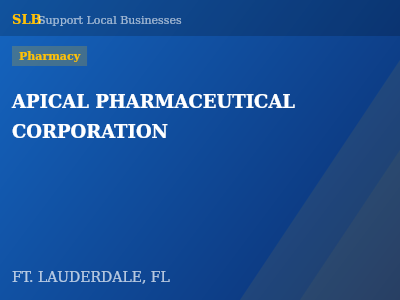 APICAL PHARMACEUTICAL CORPORATION — Pharmacy in FT. LAUDERDALE, FL