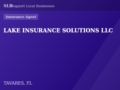 LAKE INSURANCE SOLUTIONS LLC — Insurance Agent in TAVARES, FL