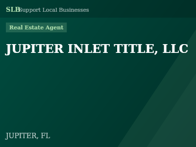 JUPITER INLET TITLE, LLC — Real Estate Agent in JUPITER, FL