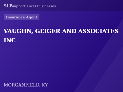 VAUGHN, GEIGER AND ASSOCIATES INC — Insurance Agent in MORGANFIELD, KY