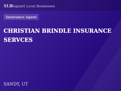 CHRISTIAN BRINDLE INSURANCE SERVCES — Insurance Agent in SANDY, UT