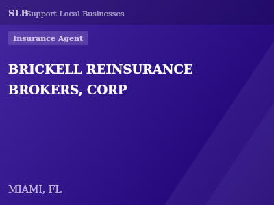 BRICKELL REINSURANCE BROKERS, CORP — Insurance Agent in MIAMI, FL