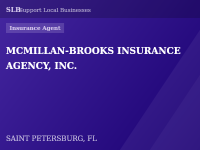 MCMILLAN-BROOKS INSURANCE AGENCY, INC. — Insurance Agent in SAINT PETERSBURG, FL