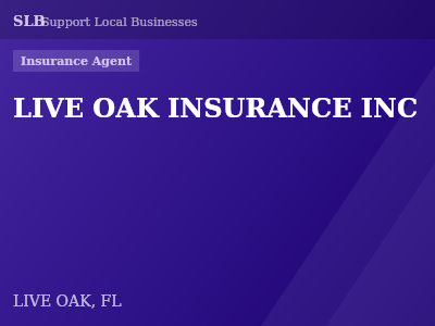 LIVE OAK INSURANCE INC — Insurance Agent in LIVE OAK, FL