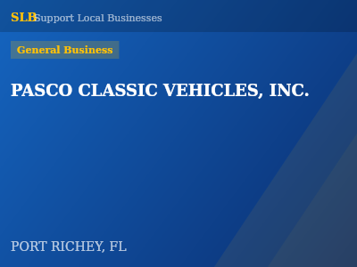 PASCO CLASSIC VEHICLES, INC. — General Business in PORT RICHEY, FL