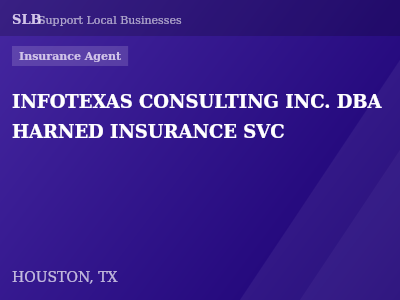 INFOTEXAS CONSULTING INC. DBA HARNED INSURANCE SVC — Insurance Agent in HOUSTON, TX