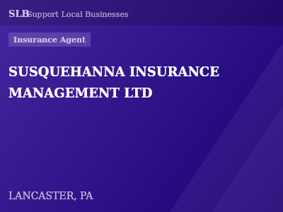 SUSQUEHANNA INSURANCE MANAGEMENT LTD — Insurance Agent in LANCASTER, PA