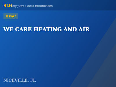 WE CARE HEATING AND AIR — HVAC in NICEVILLE, FL