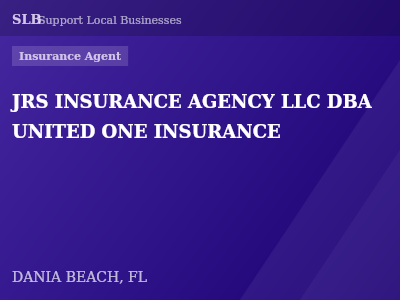 JRS INSURANCE AGENCY LLC DBA UNITED ONE INSURANCE — Insurance Agent in DANIA BEACH, FL