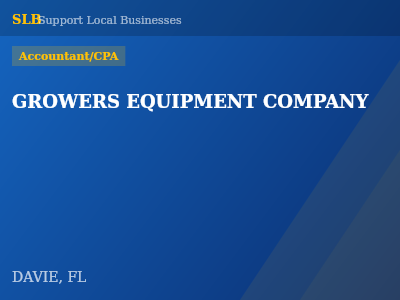 GROWERS EQUIPMENT COMPANY — Accountant/CPA in DAVIE, FL
