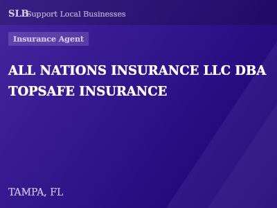 ALL NATIONS INSURANCE LLC DBA TOPSAFE INSURANCE — Insurance Agent in TAMPA, FL