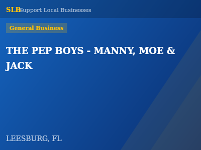 THE PEP BOYS - MANNY, MOE & JACK — General Business in LEESBURG, FL