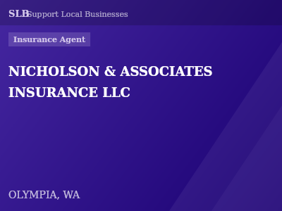 NICHOLSON & ASSOCIATES INSURANCE LLC — Insurance Agent in OLYMPIA, WA