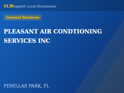PLEASANT AIR CONDTIONING SERVICES INC — General Business in PINELLAS PARK, FL